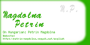 magdolna petrin business card